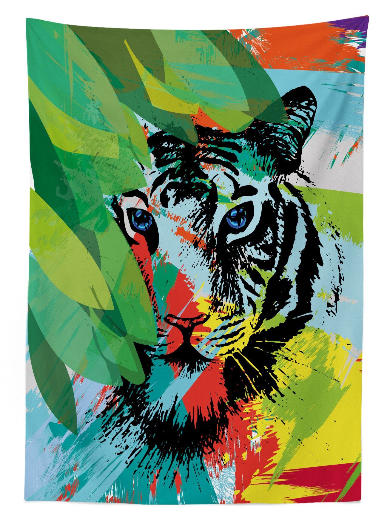 Zusammenfassung Tiger Bengal Waschbar Abakuhaus geeignet Bereich Farben, Für den Tischdecke Außen Tiger Farbfest Klare