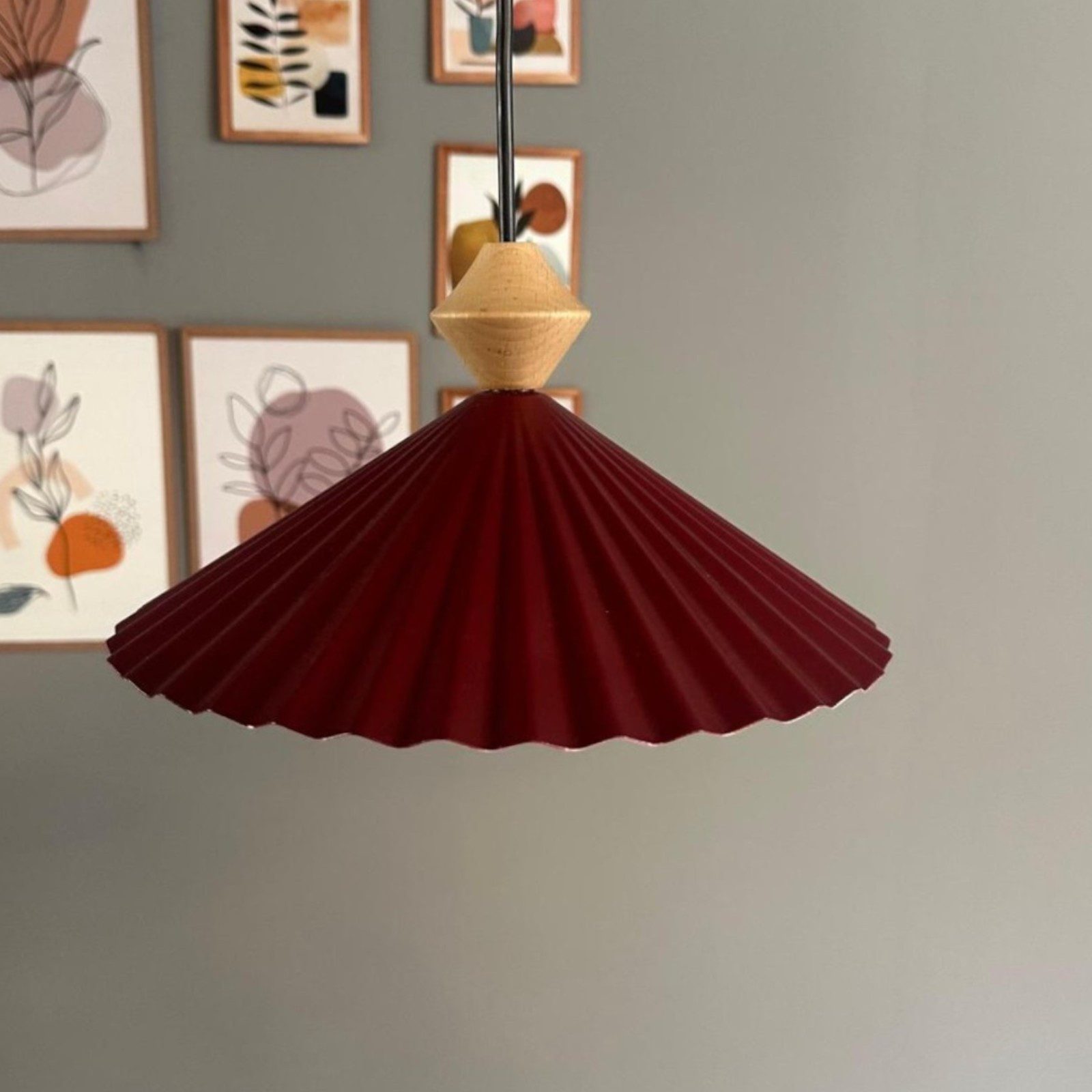 Pendelleuchte Avilla Q Holz Metall Modern Pendelleuchte