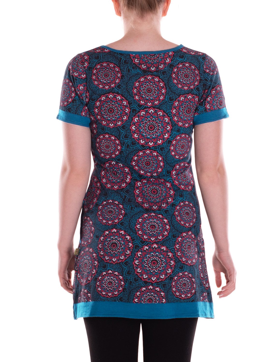 Vishes Minikleid Damen Mini-Kleid Baumwolle geometrisch Pull On mit Taschen Alternative Bekleidung, Ethno, Hippie, Retro Style