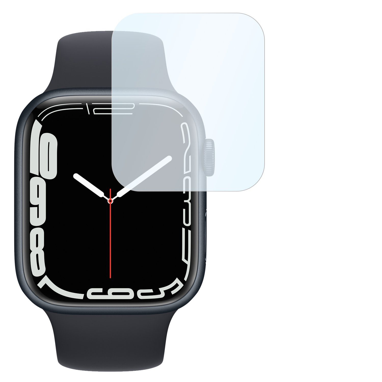 SLABO Schutzfolie 2x Panzerschutzfolie Shockproof, Watch Series 7 (45mm) Watch Series 8 (45 mm)