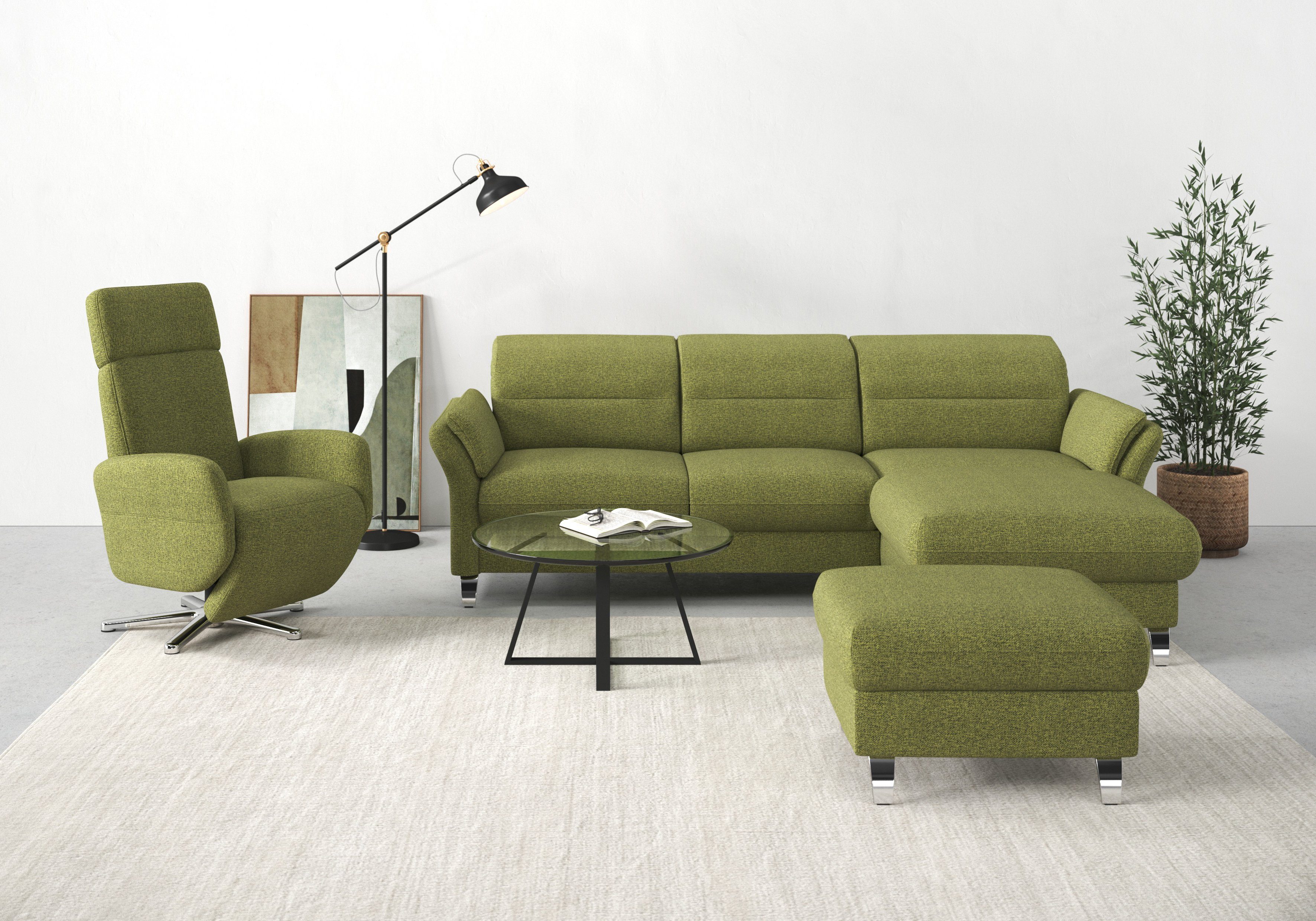sit&more Ecksofa "Grenoble L-Form mit Federkern", wahlweise mit Bettfunktio günstig online kaufen