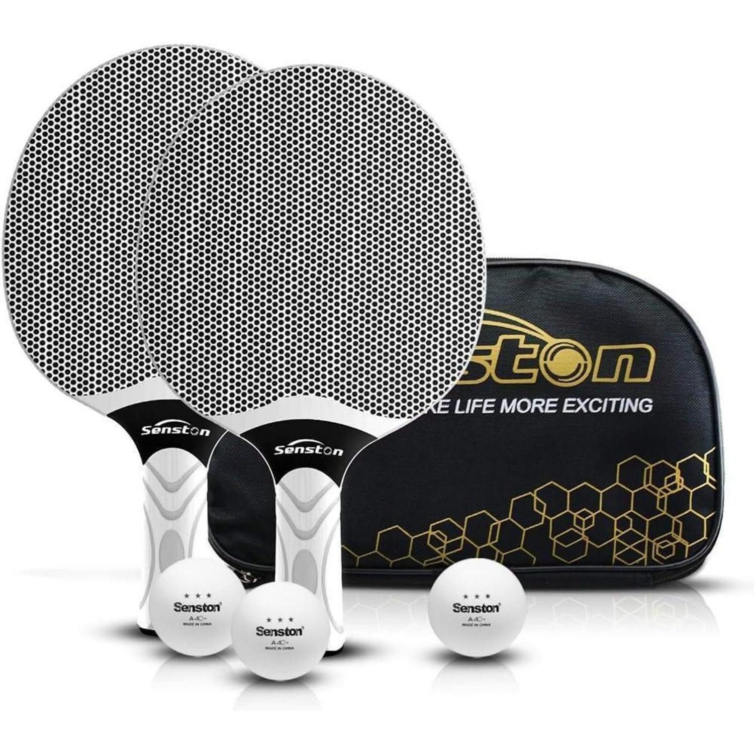 Tischtennisschläger Tischtennisschläger Verbundgummi Set 2 4 Spieler Indoor Grau