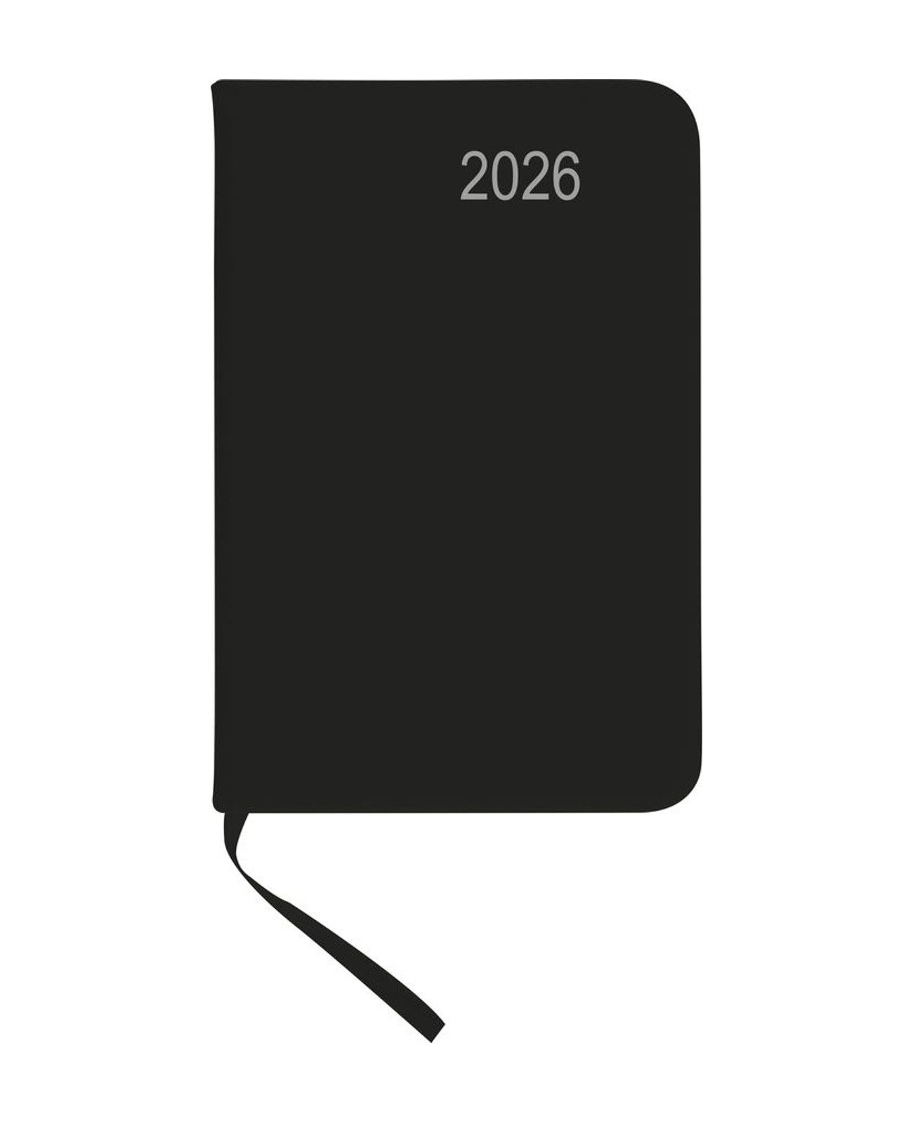 Stylex Schreibwaren Taschenkalender Taschenkalender 2026 / ca DIN A7 / mit PU Einband / Farbe: schwarz