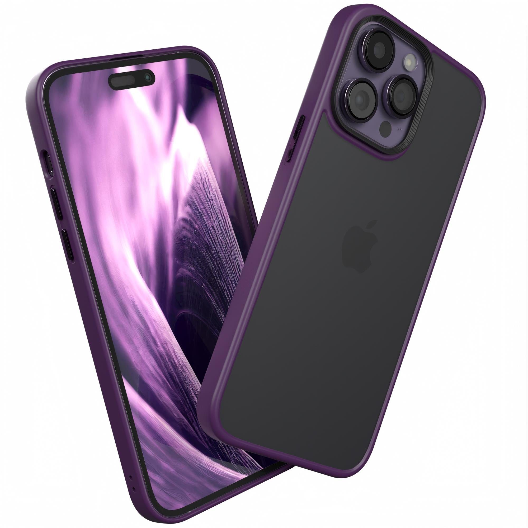 EAZY CASE Handyhülle Outdoor Case für Apple iPhone 14 Pro Max 6,7 Zoll, Hybrid Case mit Aufprallschutz stoßfest Hülle Outdoor Lila Violett