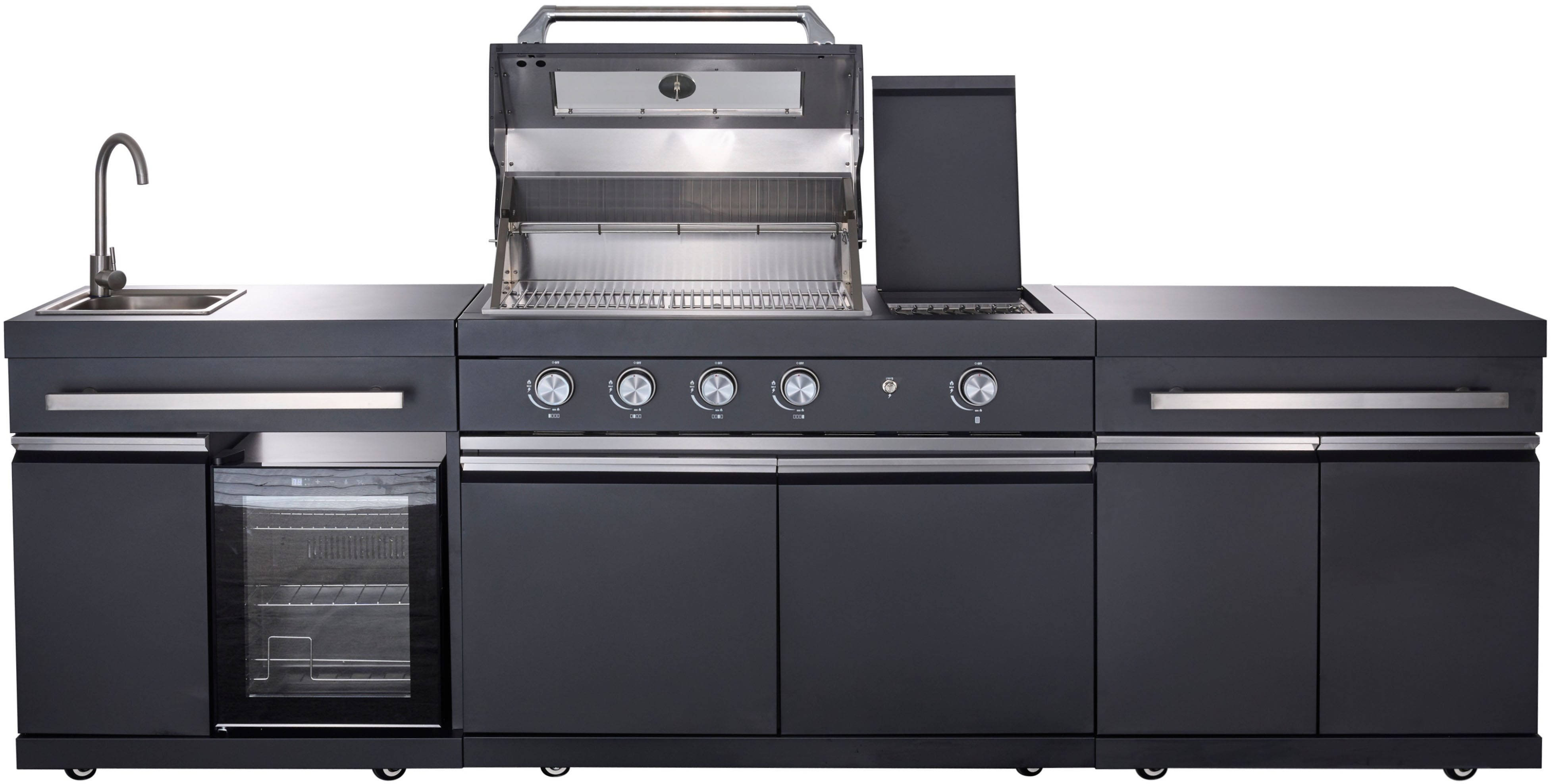 Buschbeck Outdoor-Küche »King Range« mit Sizzle Zone und Kühlschrank, BxTxH günstig online kaufen