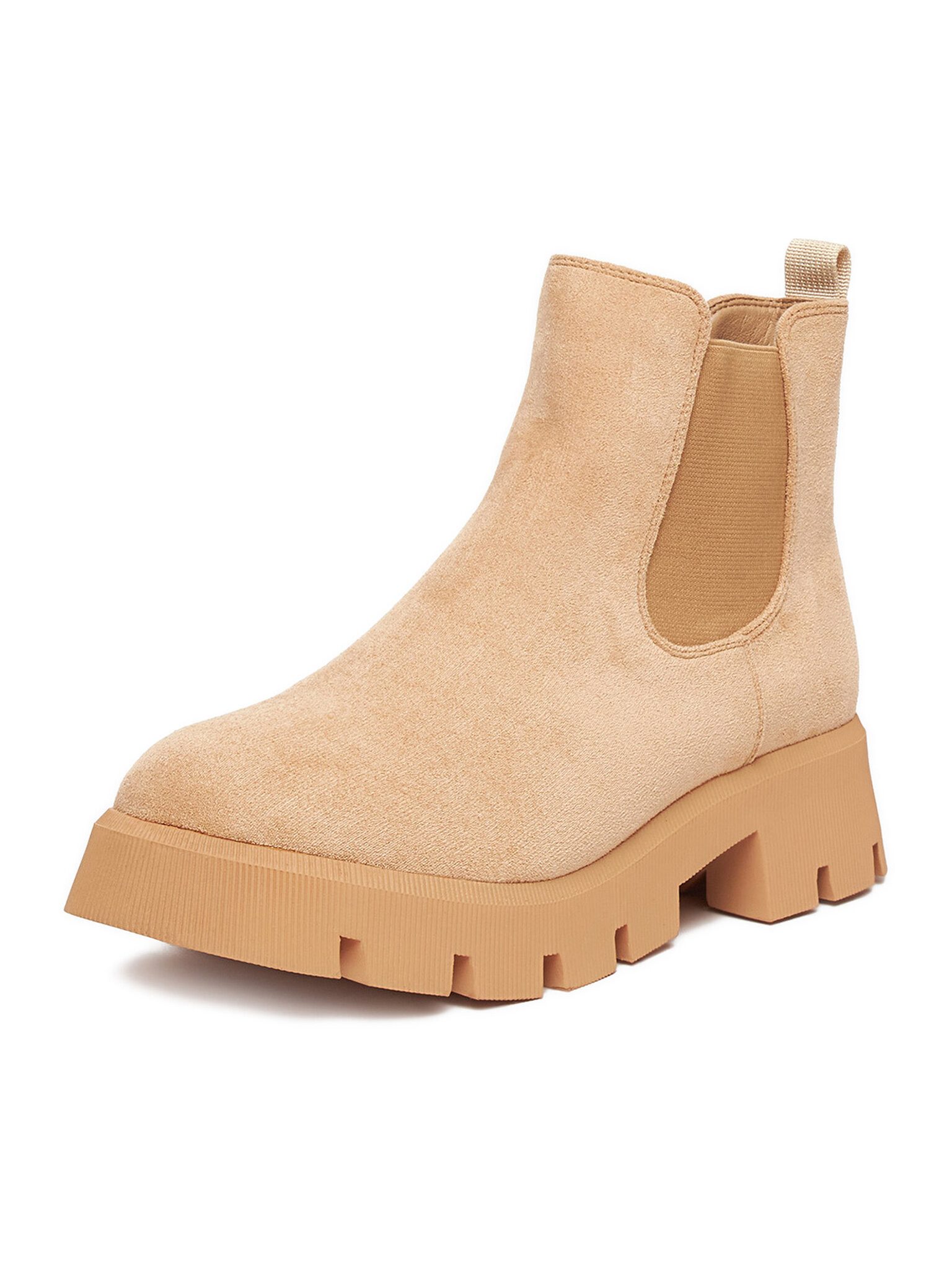 DeeZee Deezee Damenstiefel Beige Y8141-3 Chelseaboots