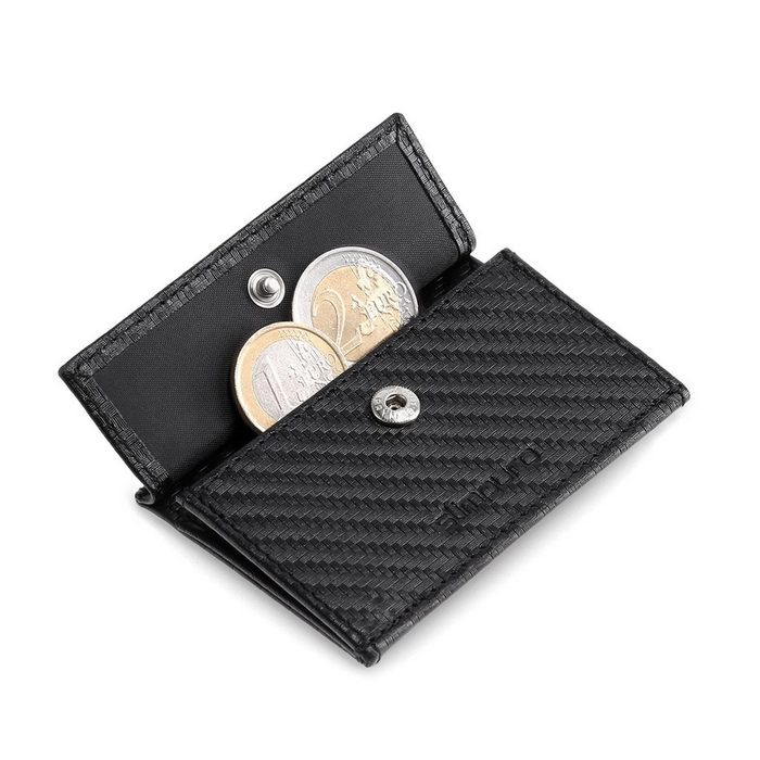 Slimpuro Geldbörse SP-CP-00-BLK-CA (1 x Coin Pocket inkl. RFID-Schutzkarte)
