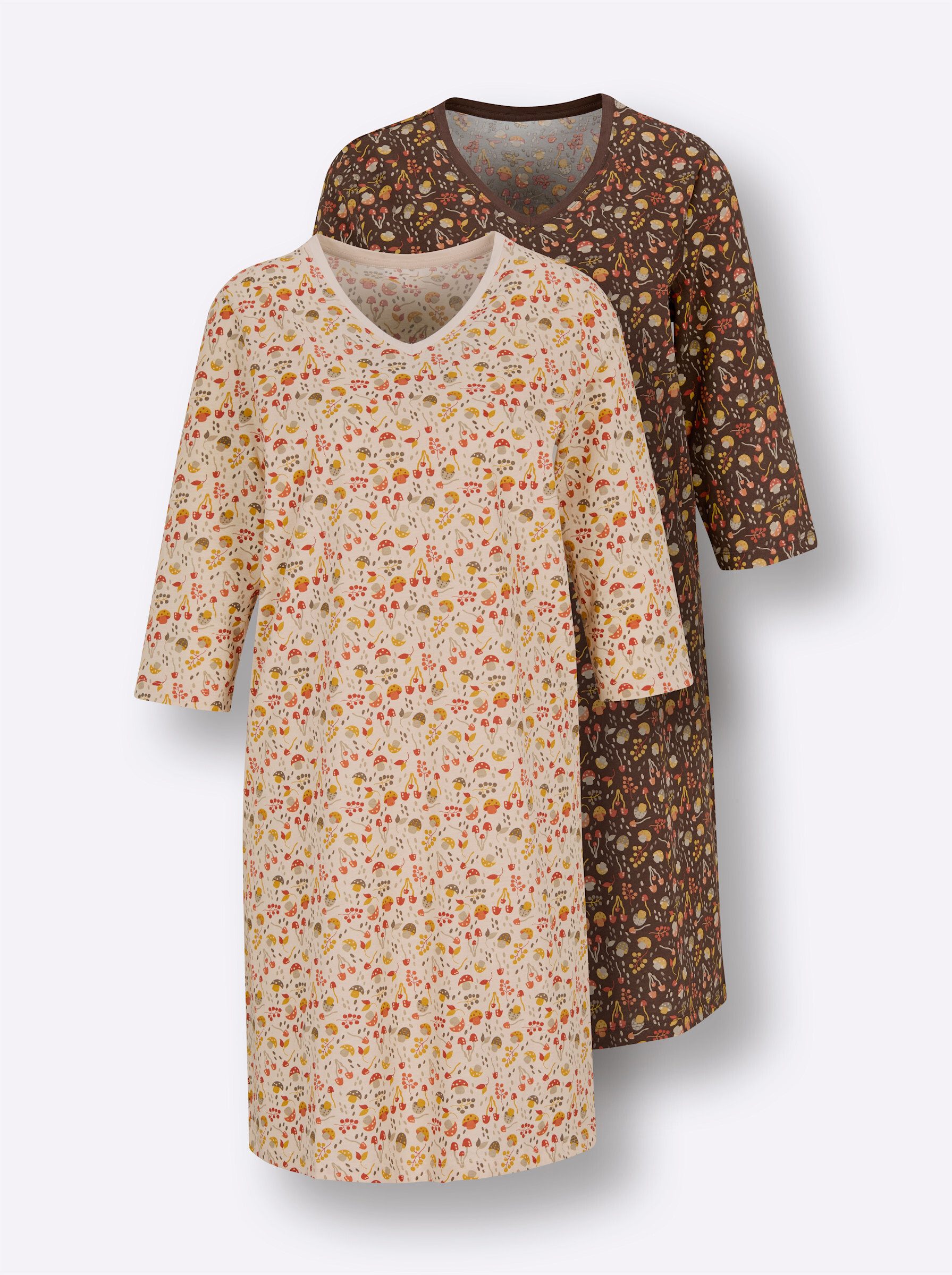 Witt Sleepshirt Sleepshirts 3/4-Arm (2-tlg)