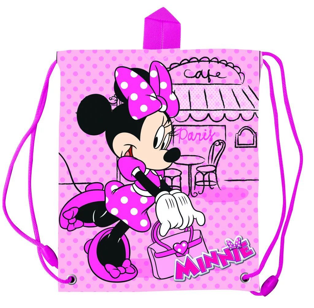 Kinderrucksack Disney Minnie Mouse Turnbeutel Sportbeutel Paris-Edition, 30 x 24 cm
