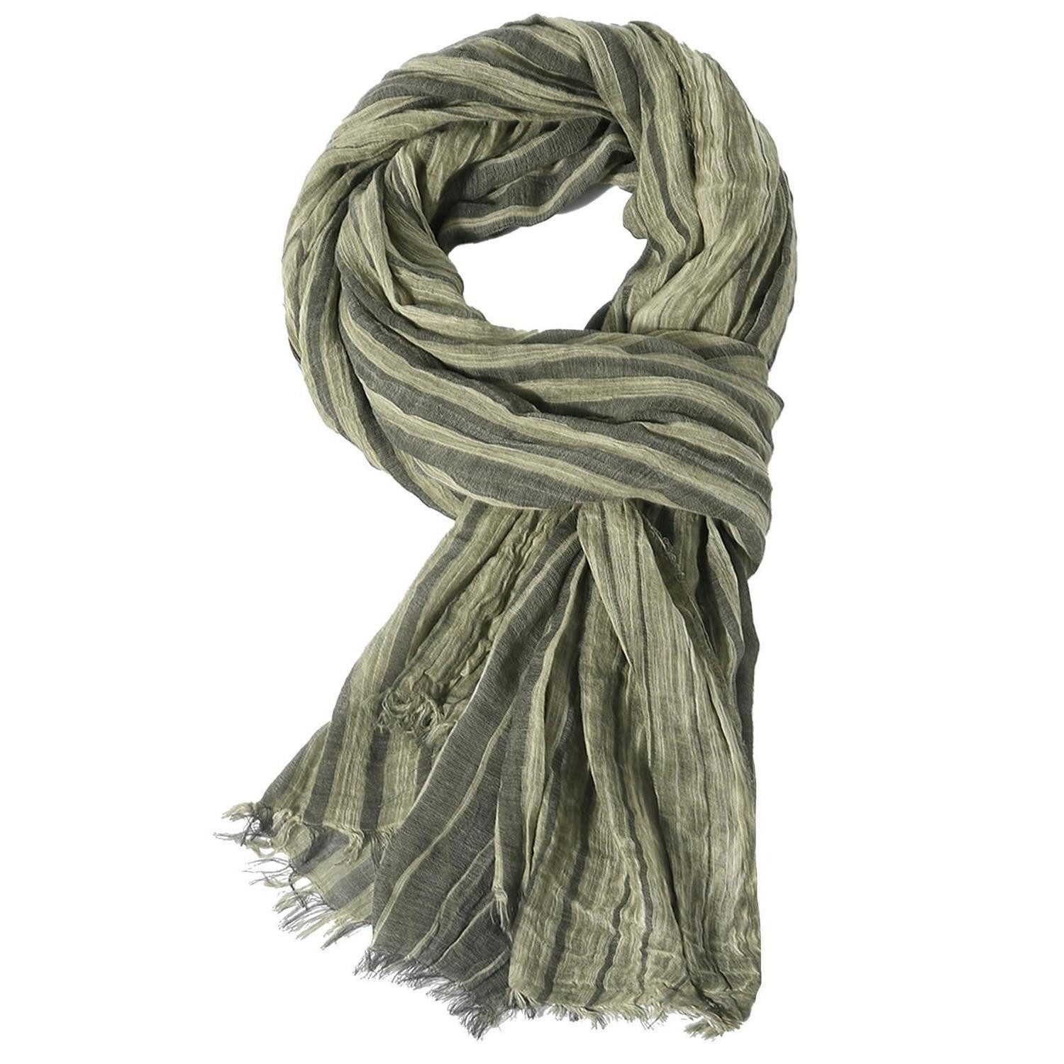 LuxusKollektion Schal Schal Herren Streifenschal 195x75cm, (1-St)