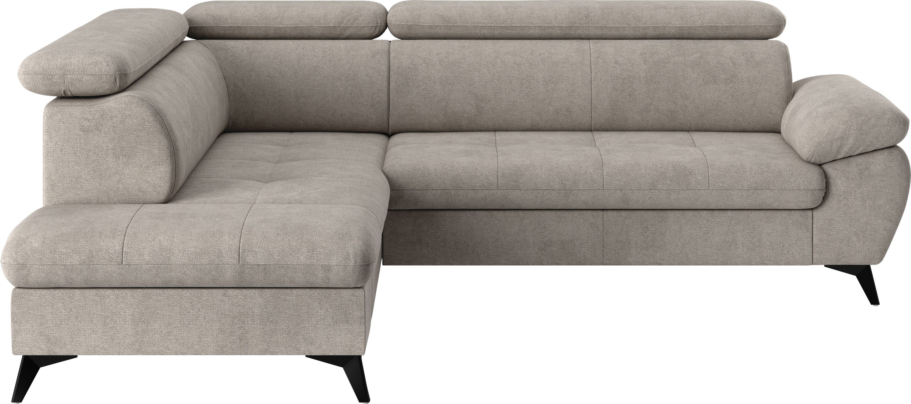 COTTA Ecksofa Hudson L-Form, mit Kopfteilverstellung, wahlweise mit Bettfun günstig online kaufen