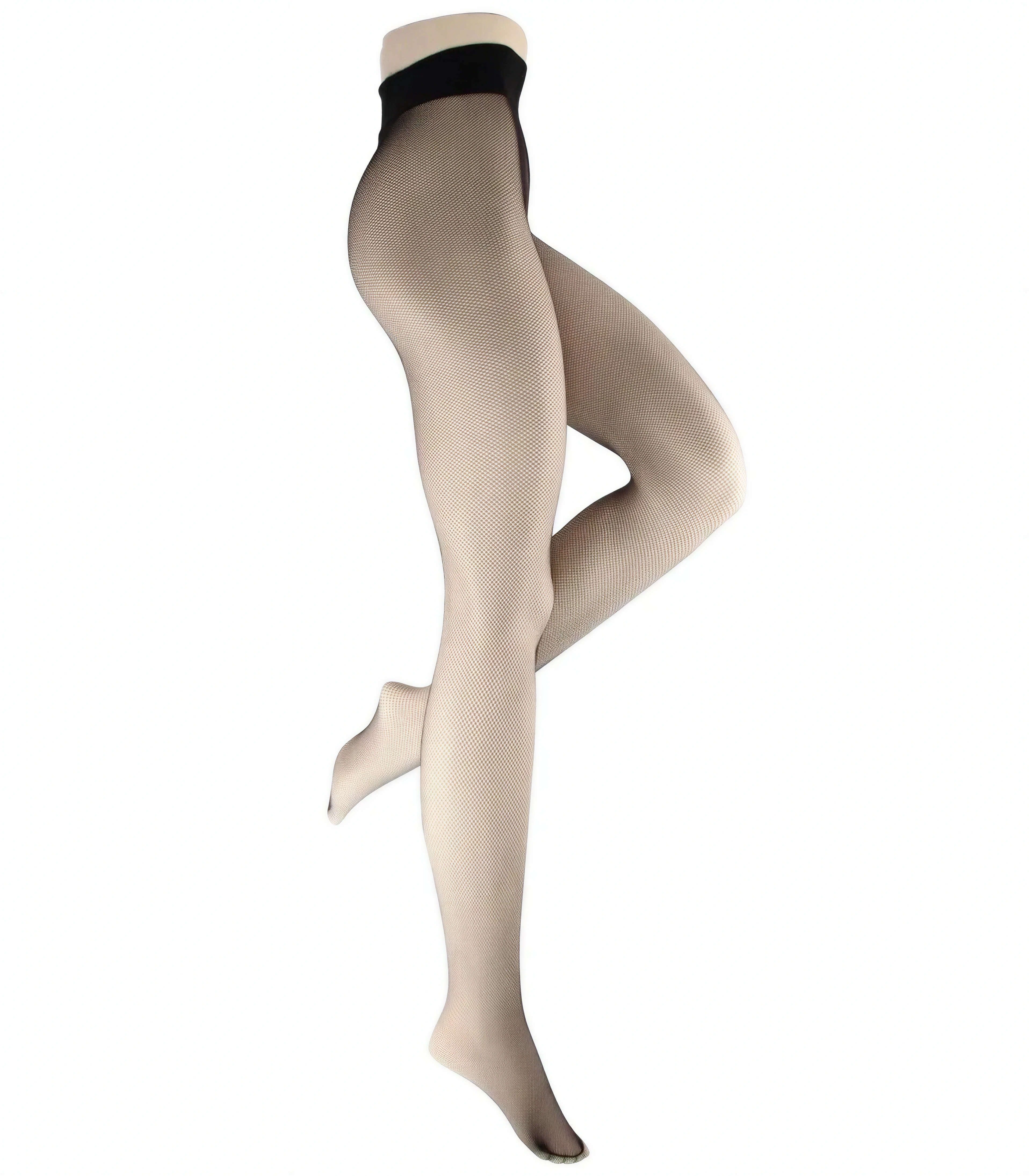 Wilox Netzstrumpfhose Damen NETZ (1 St. 1er-Pack) Breiter, druckfreier Softbund