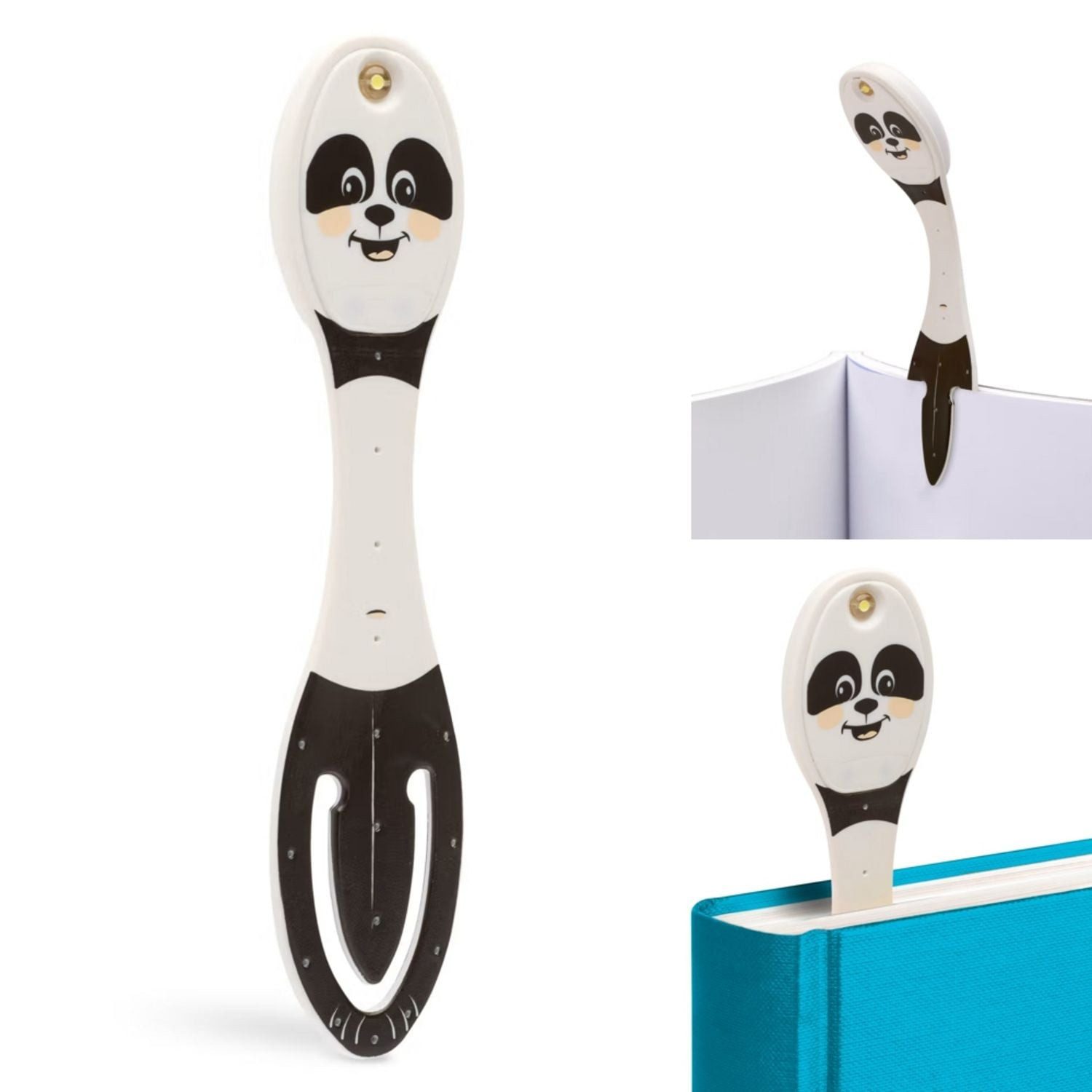 Lesezeichen Flexilight Leselicht (Panda) - schwarz - 2 in 1 Leselampe & Lesezeiche