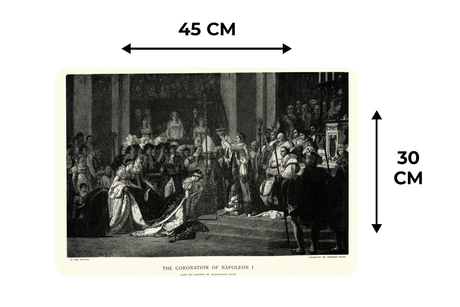 Illustration einer MuchoWow, Gruppe Schmutzabweisend (6-St), großen und von Bonaparte von, Platzmatte, Tischmatten, Platzset, Platzset, Platzdecken, Napoleon