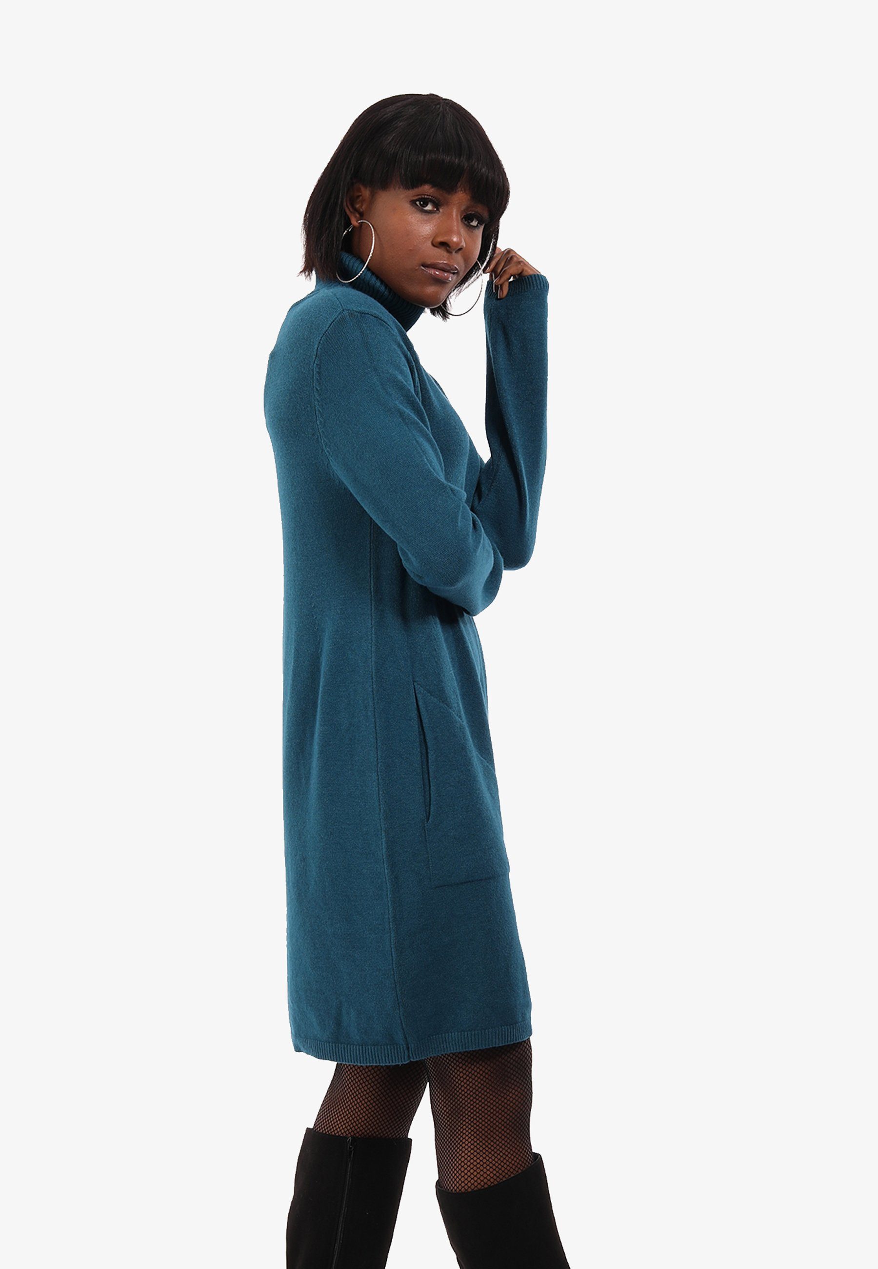 YC Fashion & Style Strickkleid Figurbetontes Feinstrick-Design mit Rollkrag günstig online kaufen