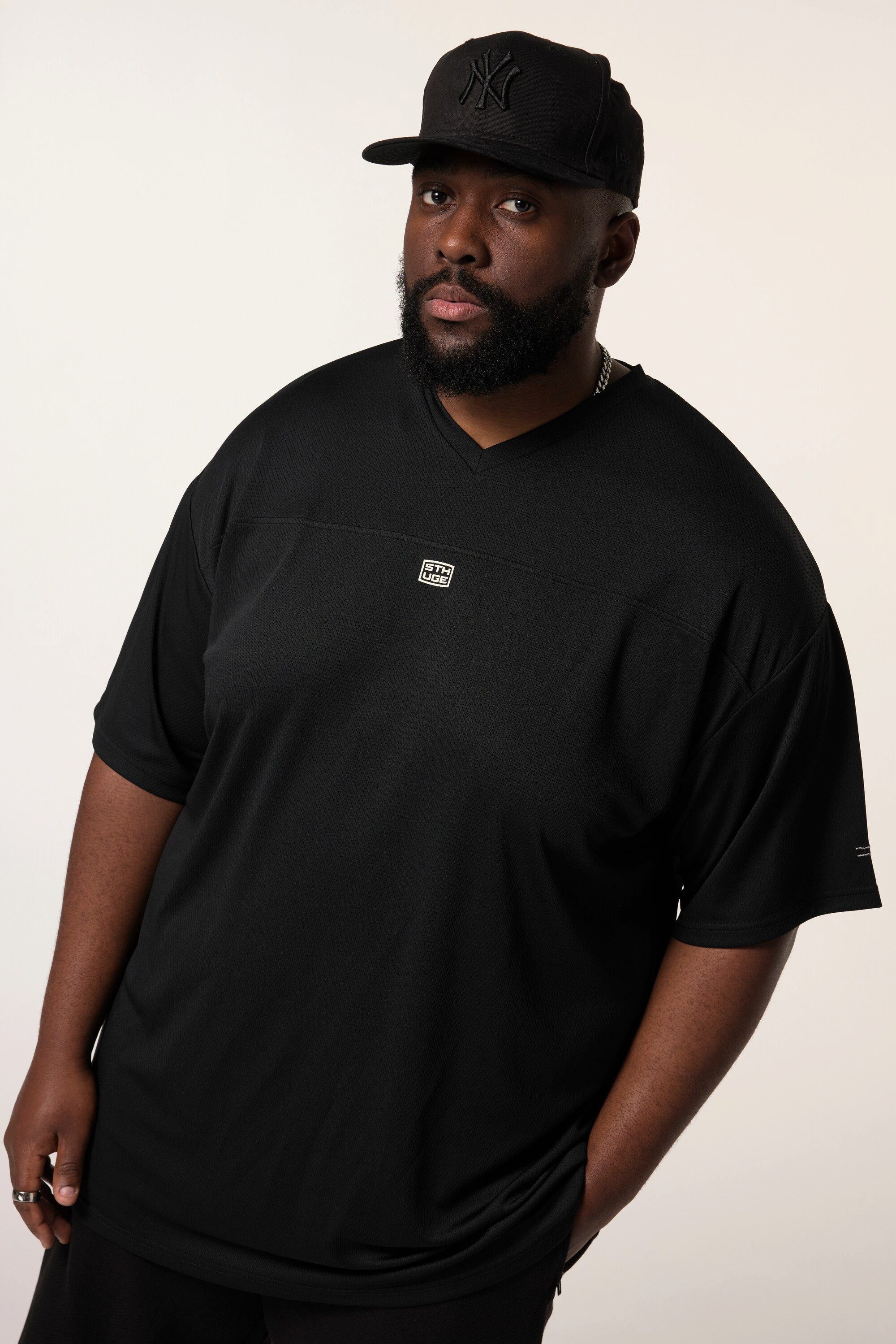 STHUGE T-Shirt T-Shirt Halbarm oversized Rückenprint