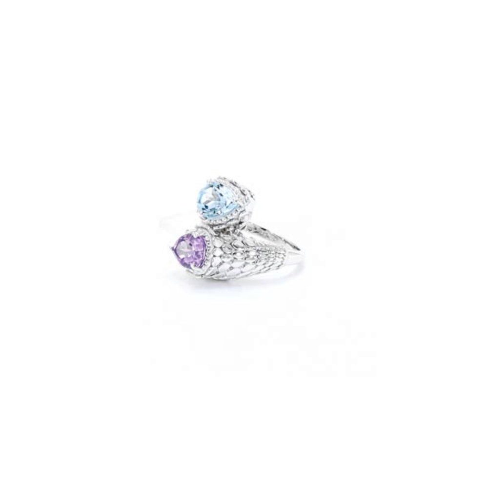 Cavill Silberring Lavendel Amethyst & Topas Silber Ring (1-tlg)