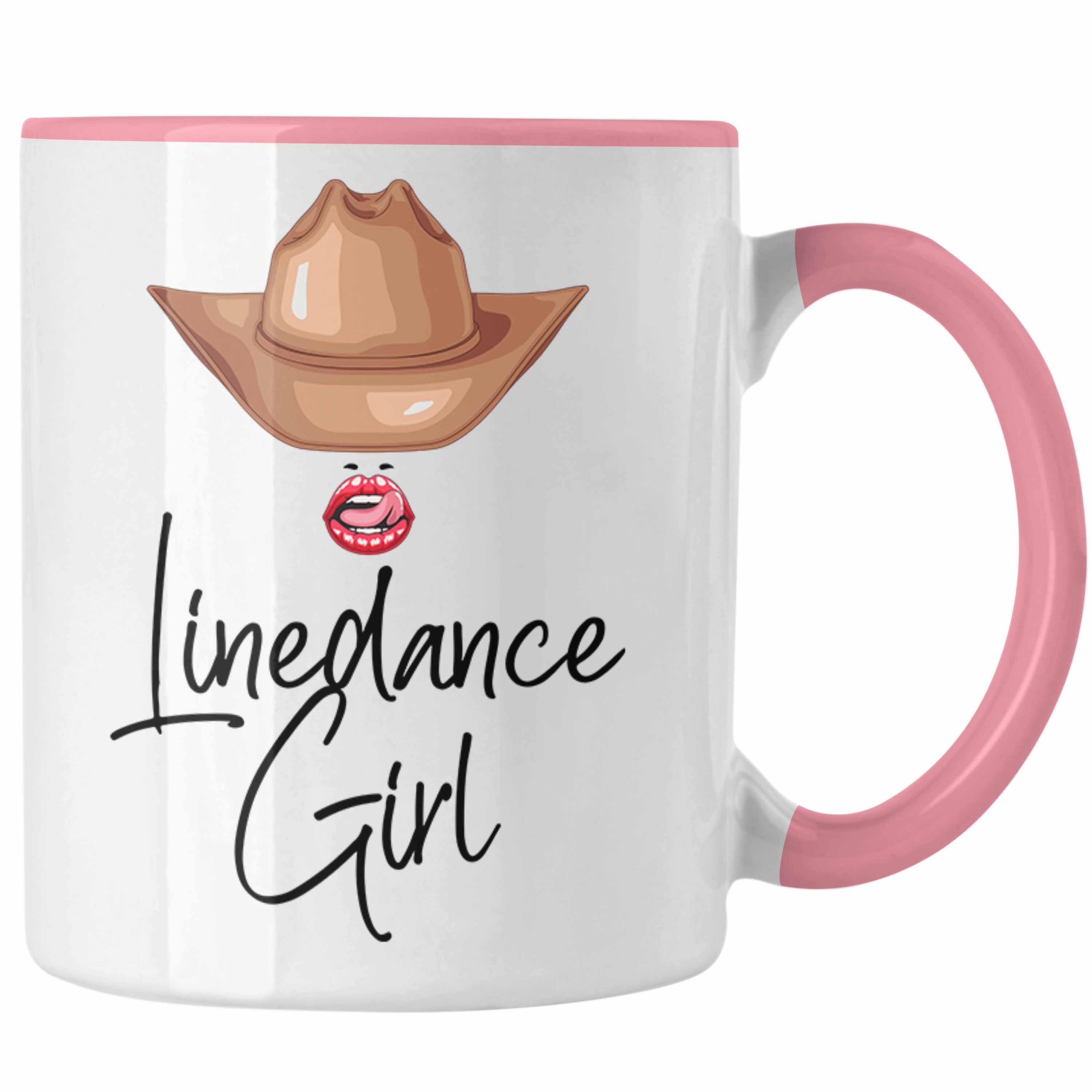 Trendation Tasse Linedance Girl Tasse Geschenk Linedancerin Geschenkidee Frauen Rosa