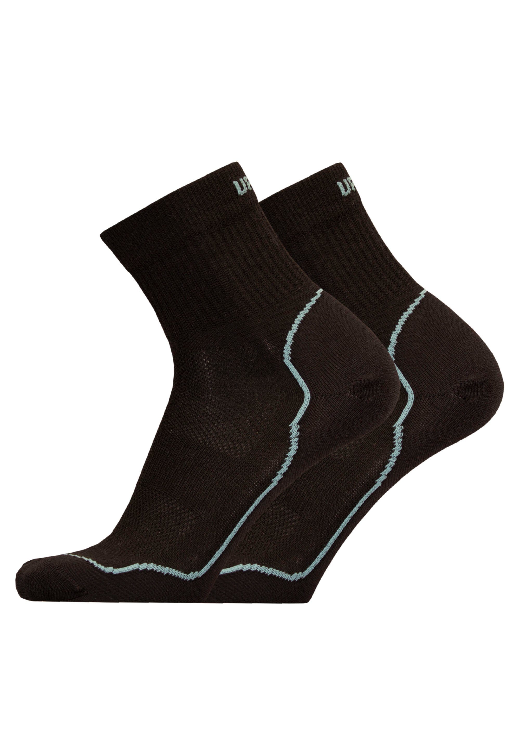 UphillSport Nähte reibende (2-Paar) schwarz-grau ohne Socken