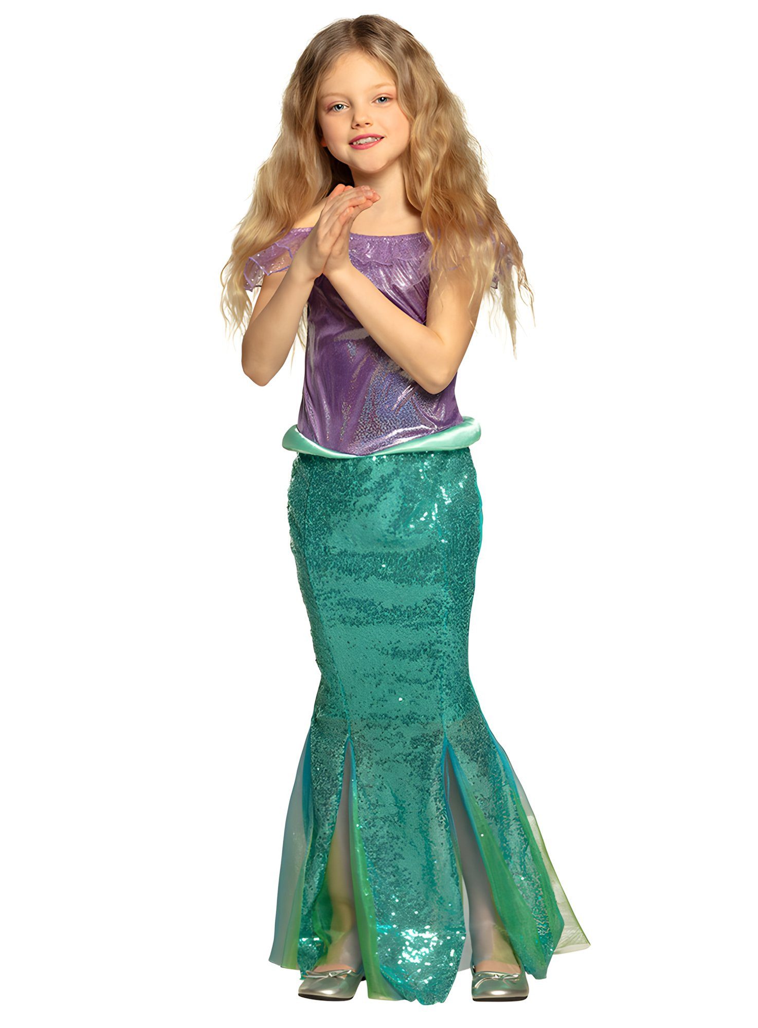 Boland Kostüm Meerjungfrau Prinzessin, Mermaid-Kleid für glitzernd-glänzende Unterwasser-Damen