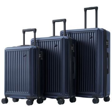 MODFU Kofferset Hartschalenkoffer Handgepäck-Trolley, 4 Rollen, (Hartschalentrolley Set Rollkoffer, TSA Zollschloss)