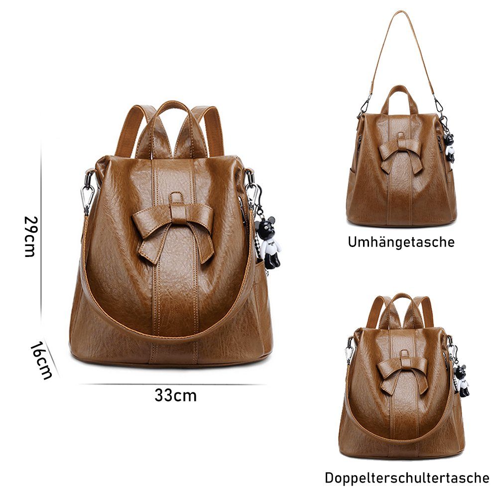 zggzerg Aufbewahrungsbox Rucksack Damen Wasserdicht Leder günstig online kaufen
