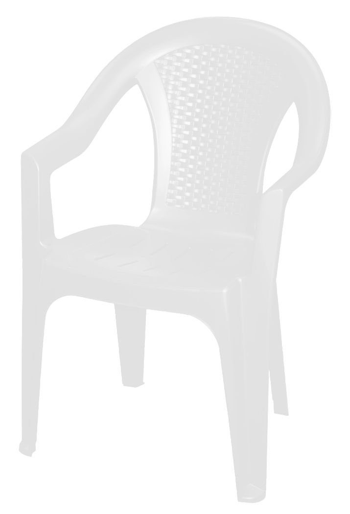Spetebo Gartenstuhl Garden Chair Ischia - weiß (1 St)