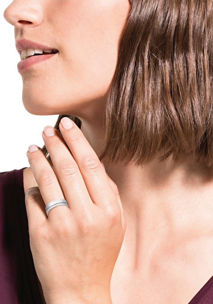 Amor Fingerring, Uni silberfarben Chic