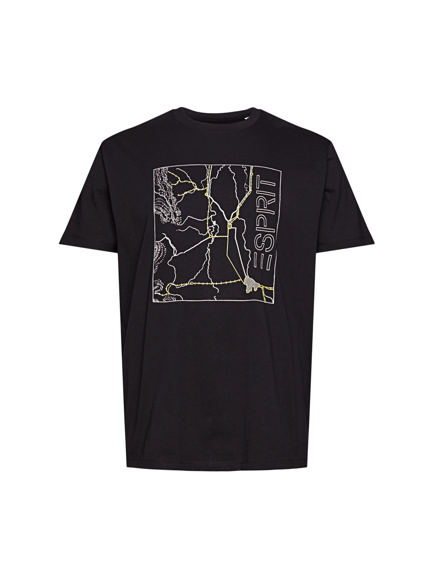 Esprit T-Shirt Jersey-Shirt mit Logo-Print (1-tlg) BLACK