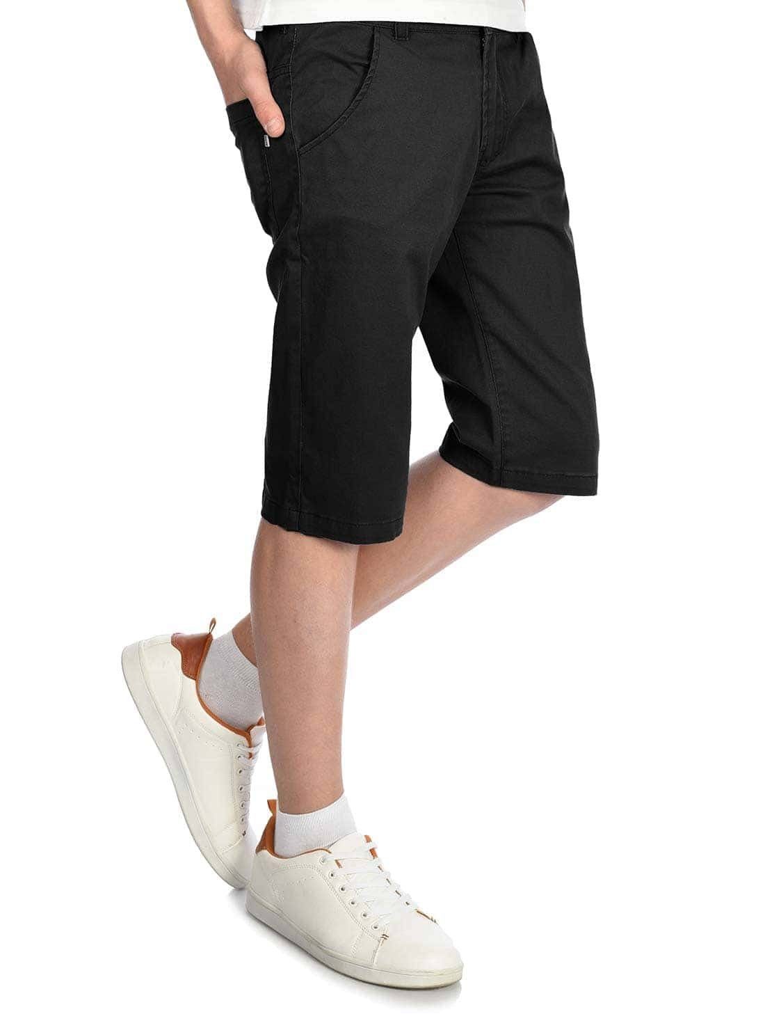 Chinoshorts Schwarz Bund Jungen mit Shorts BEZLIT (1-tlg) Kinder elastischem Chino