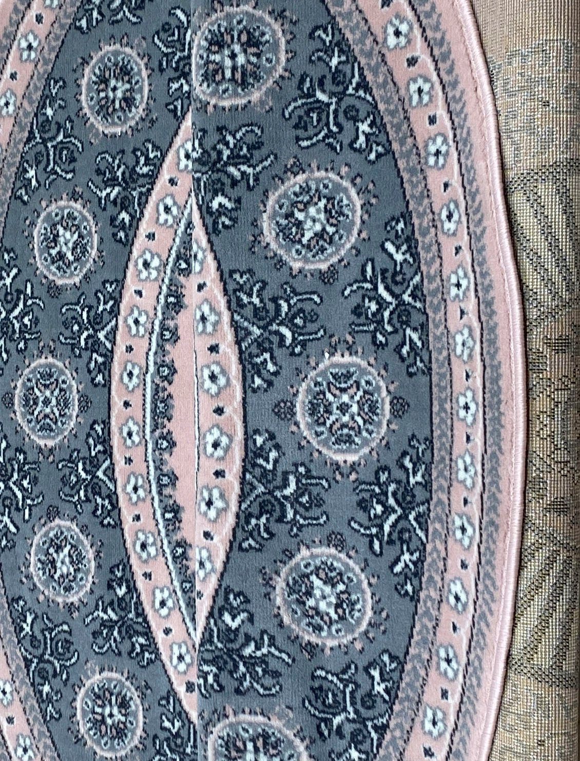 Teppich Shari, rosa Kurzflor, weich, Orient-Dekor, Bordüre, pflegeleicht, Home affaire, 7 elegant mm, rund, mit Höhe