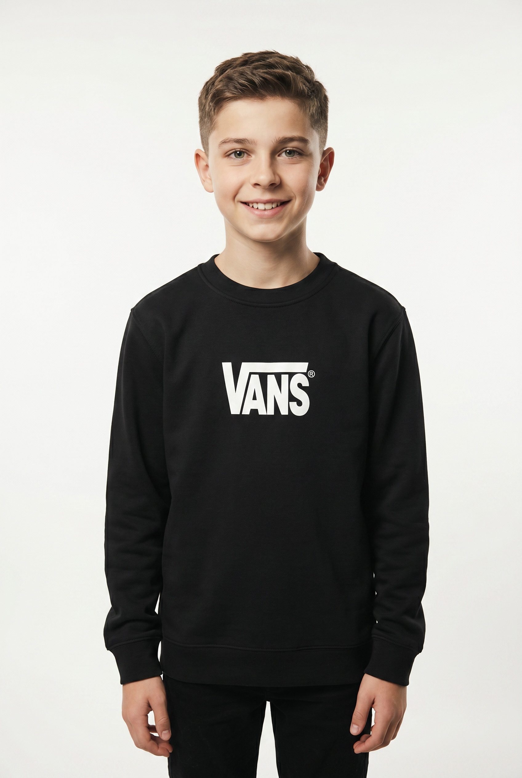 Vans Sweatshirt STRETCH LOGO CREW für Kinder, mit Logodrucken, aus Baumwollmischung, in Basic-Passform