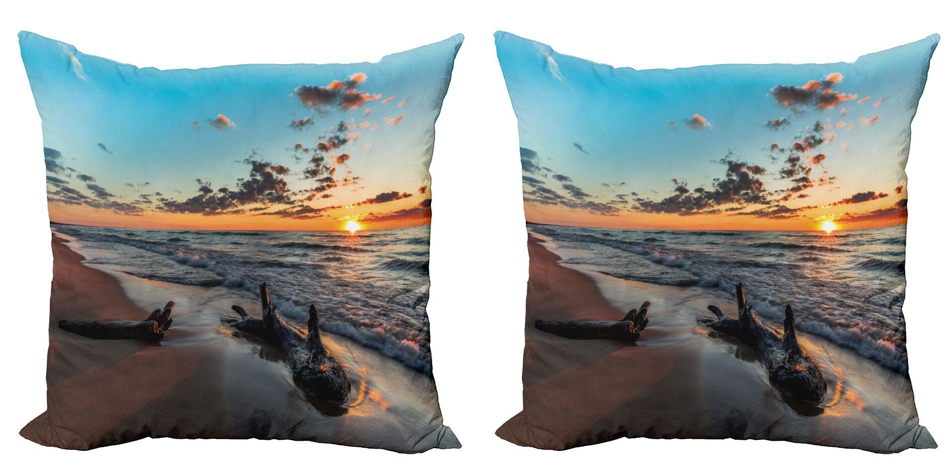 Kissenbezüge Doppelseitiger Abakuhaus Bewölkter Accent Himmel Stück), Digital View Sonnenuntergang (2 Modern Digitaldruck,