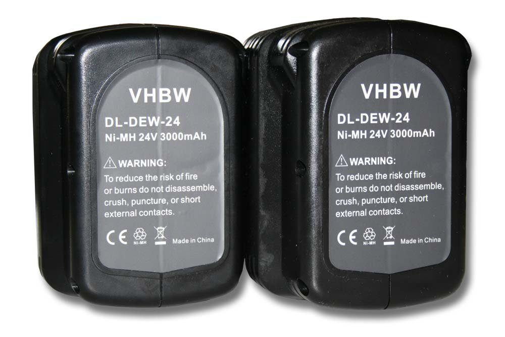 vhbw kompatibel mit Dewalt DW017N Akku NiMH 3000 mAh (24 V)