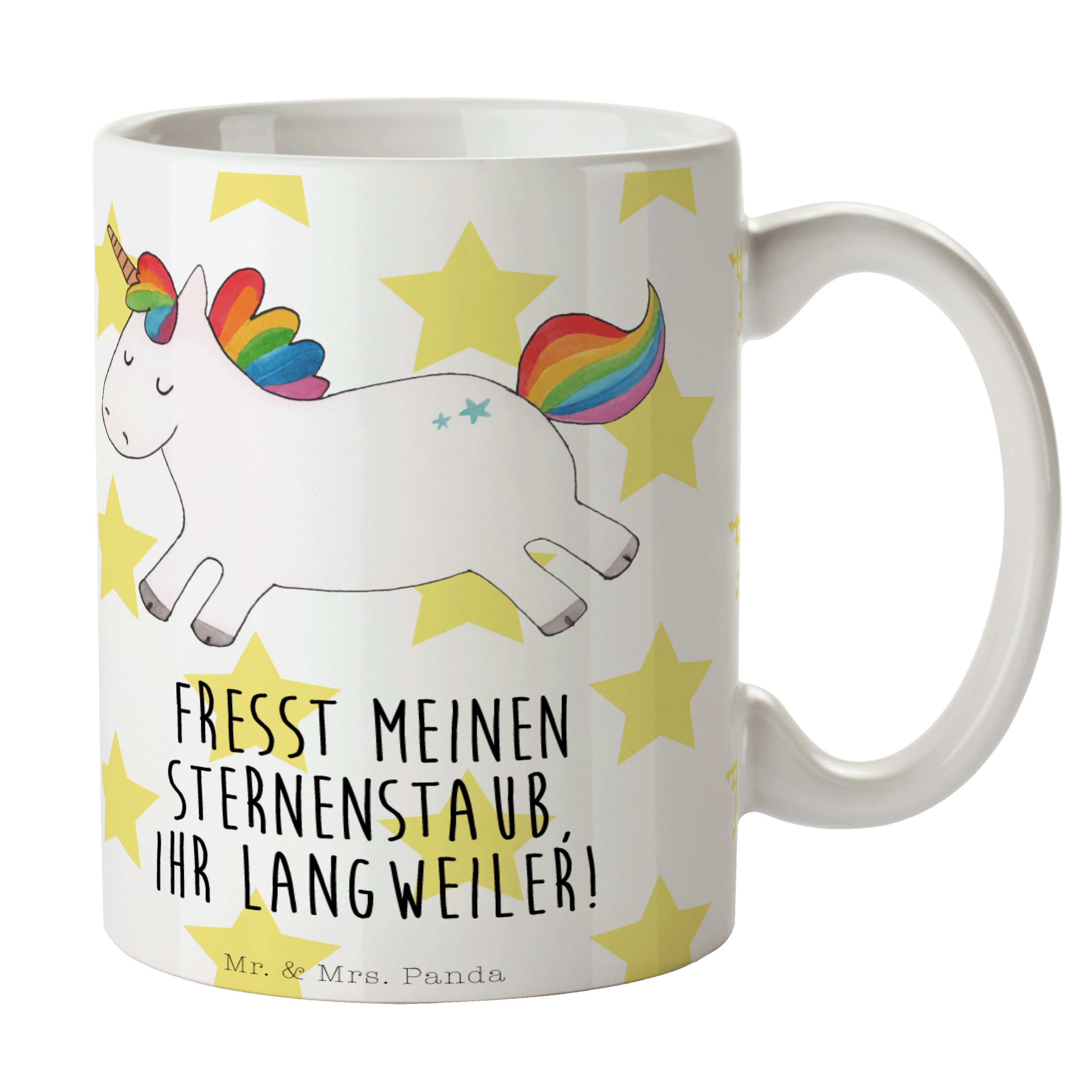 Geschenk, Happy & - - Lachen, Tasse Tasse, Panda Weiß Einhorn Tasse, Sprüche, Mrs. Tasse Mr. Keramik