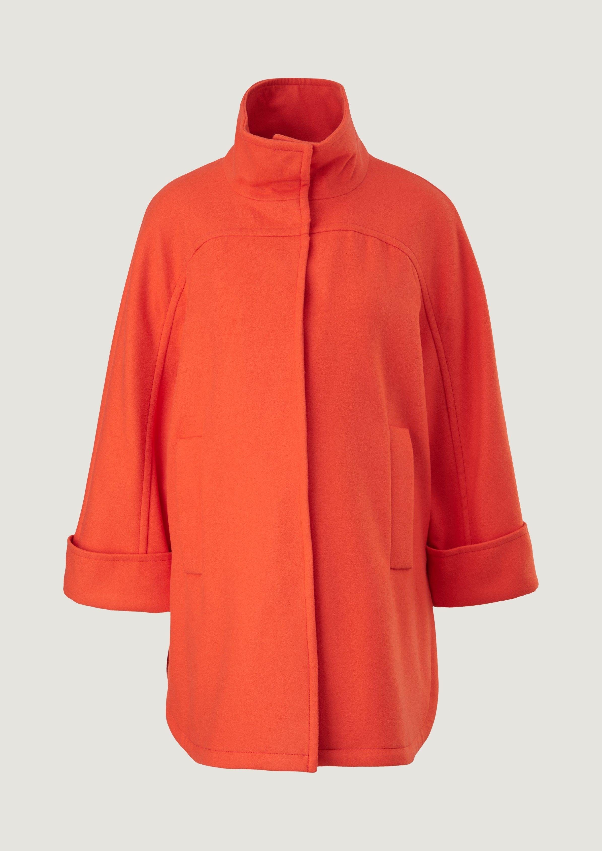 Mantel dark orange Comma Kurzjacke im Cape-Stil