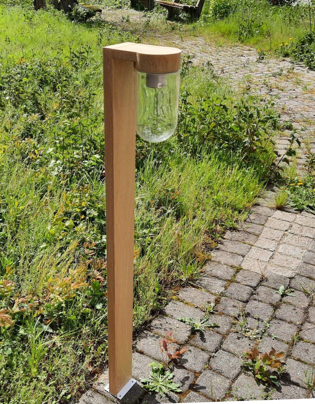 Brilliant Außen-Stehlampe, ohne Lampe 110cm Optik Garten Leuchtmittel, Außenleuchte Leuchte Cabar Holz Wegeleuchte
