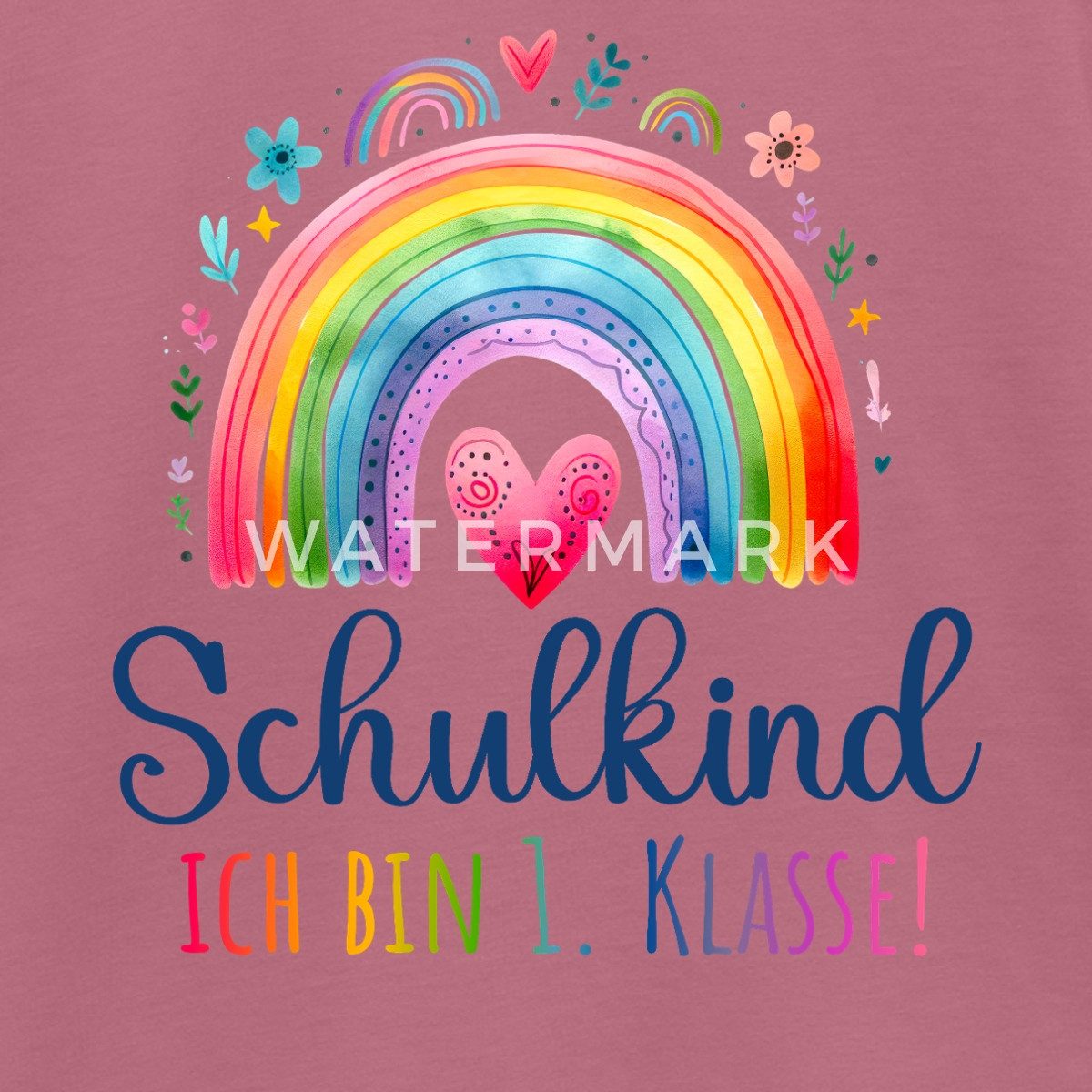 Spreadshirt T-Shirt Schulkind 2026 Einschulung Regenbogen Kinder Premium T-Shirt (1-tlg) – Bild 2 von 5