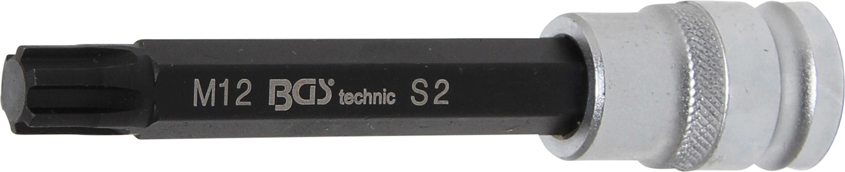 Bit-Schraubendreher mm, Bit-Einsatz, technic Innenvierkant BGS Antrieb mm Länge M12 RIBE) 12,5 Keil-Profil 120 (für (1/2),
