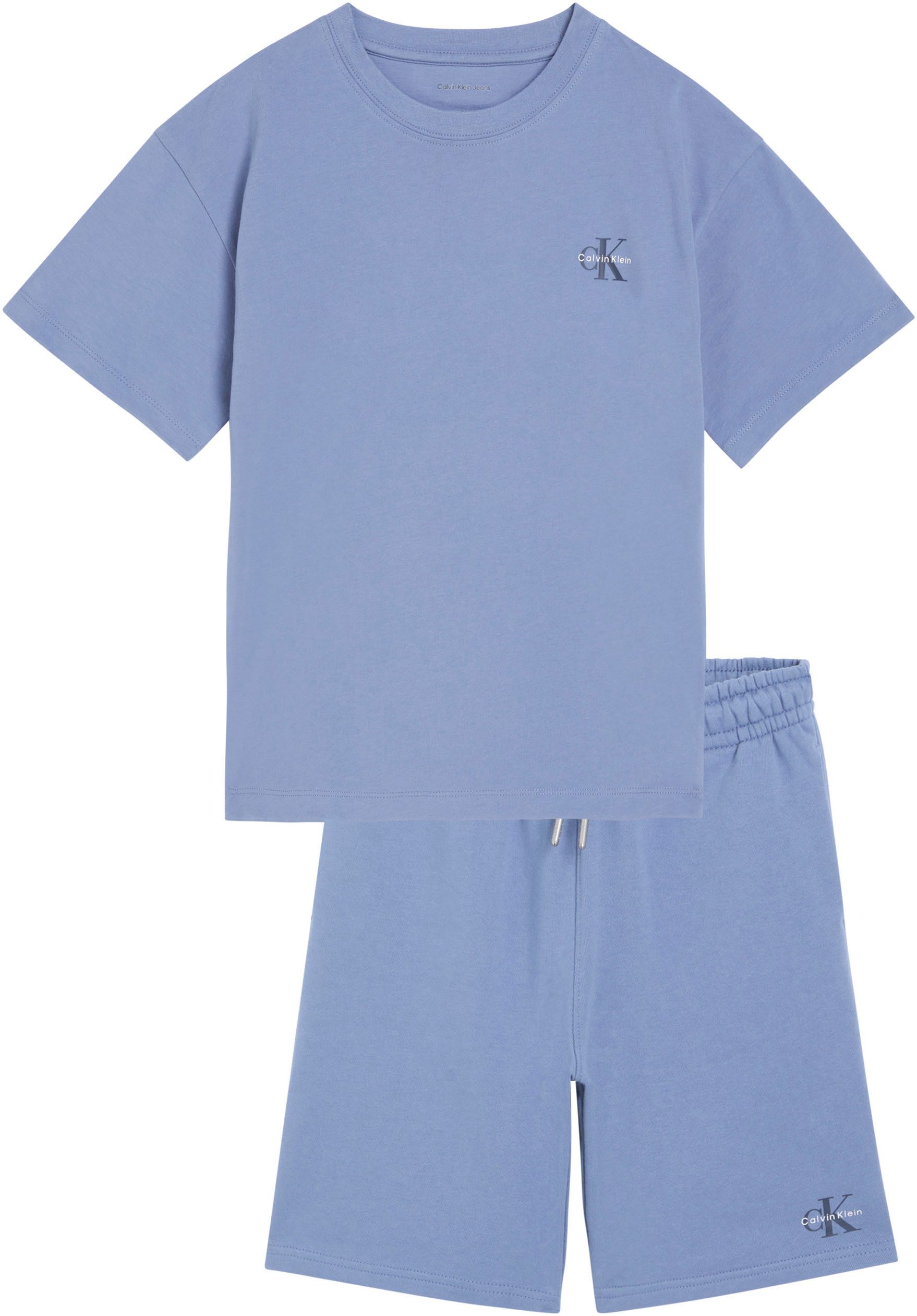 Calvin Klein Jeans Shirt & Shorts Knit Short Set (Set, 2-tlg) Regular fit für Kinder mit Markenlogo