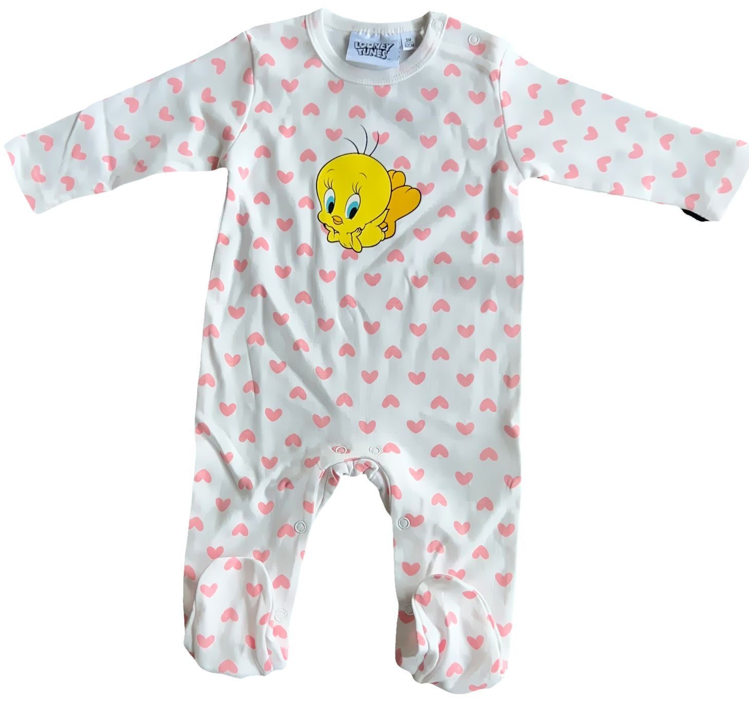 LOONEY TUNES Strampler Tweety Baby Overall Mädchen Strampler Body 3 6 12 18 24 Monate