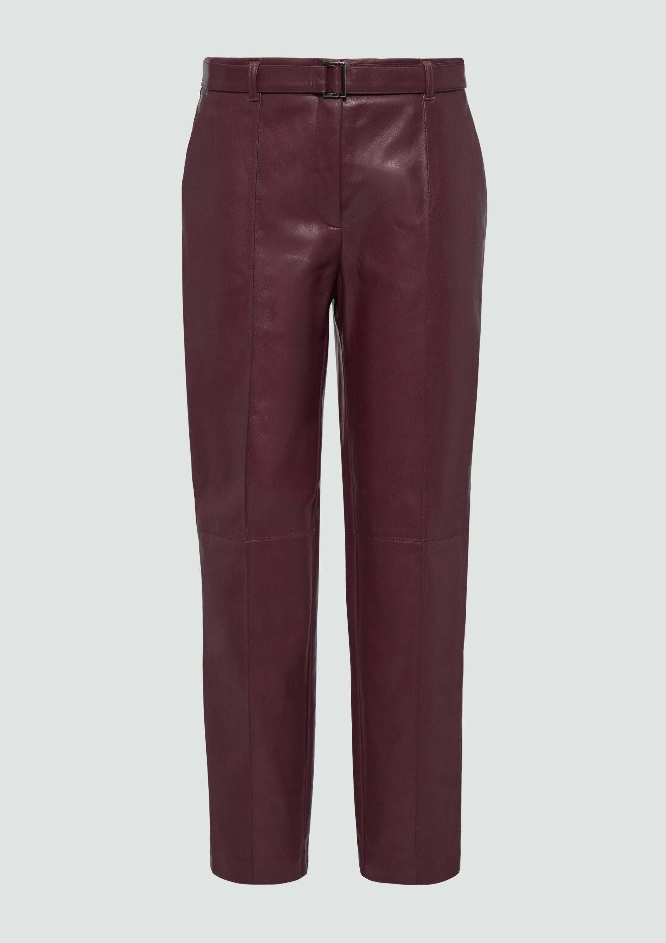 s.Oliver Chinos Hose Regular: Cigarette Pants aus Lederimitat