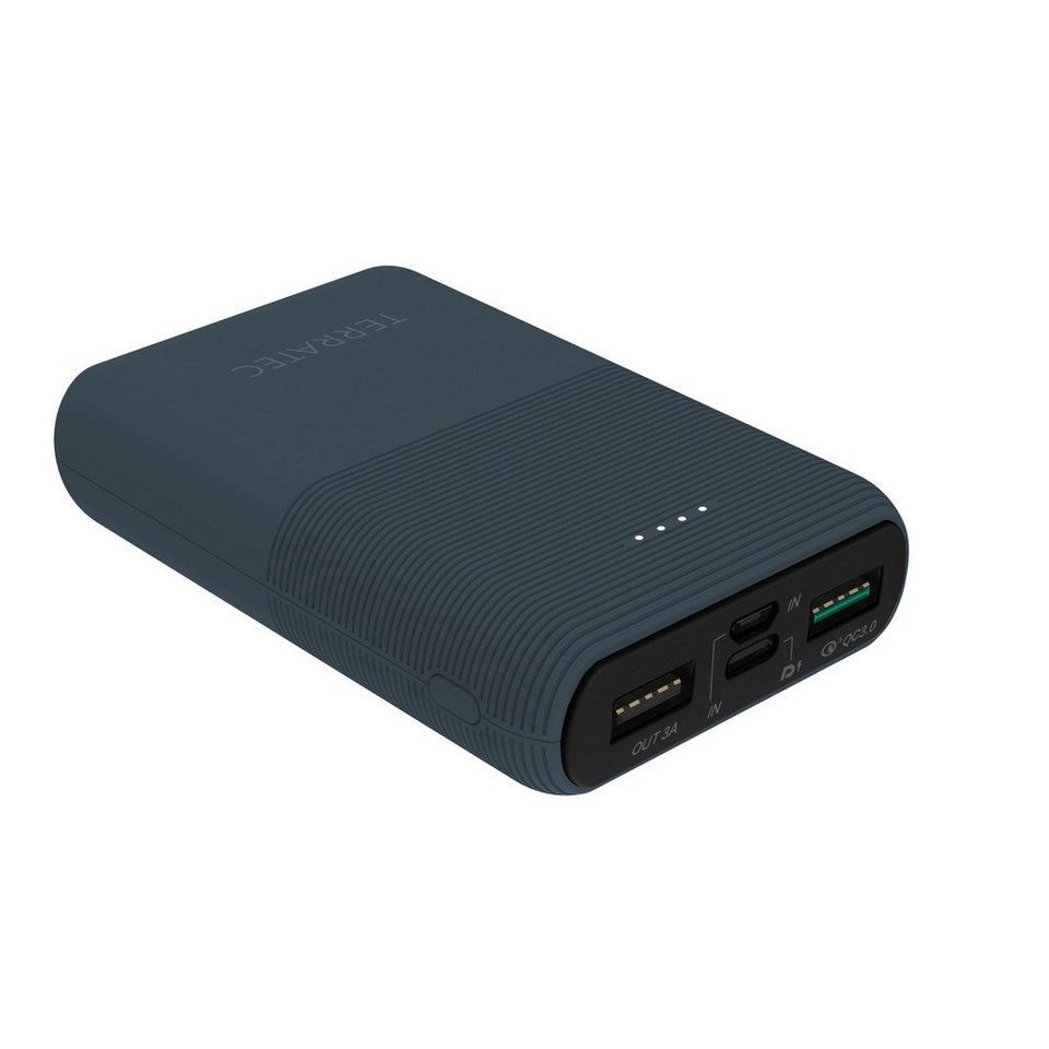 Terratec »P100 PD Powerbank, 10000 mAh, Quick Charge 3.0 (QC 3.0), inkl. USB Type-C Ladekabel, PD Funktion, dunkelblau, 282262« Powerbank online ...
