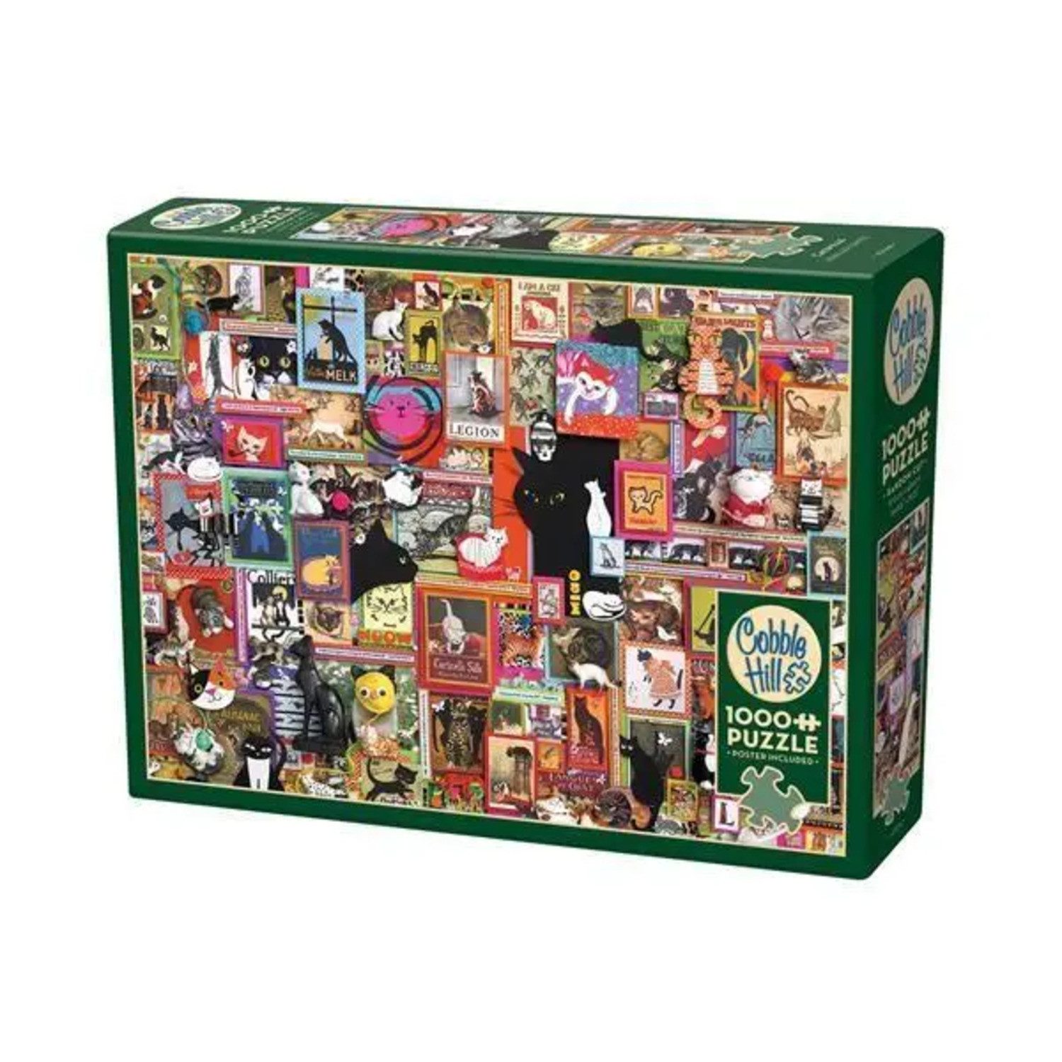 BrainBox Puzzle Katzen Collage 1000 Teile, 1000 Puzzleteile