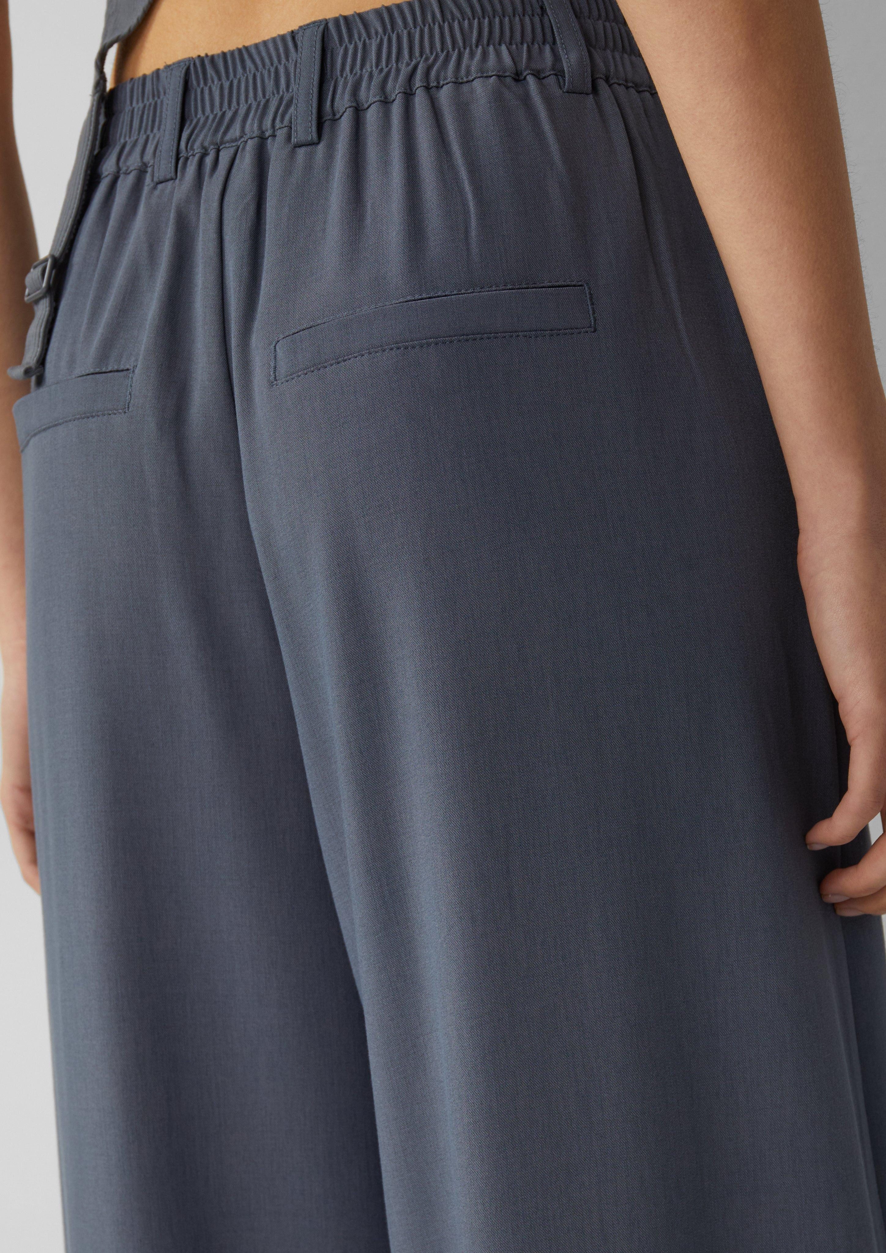 QS Stoffhose Bundfaltenhose mit weitem Bein, günstig online kaufen