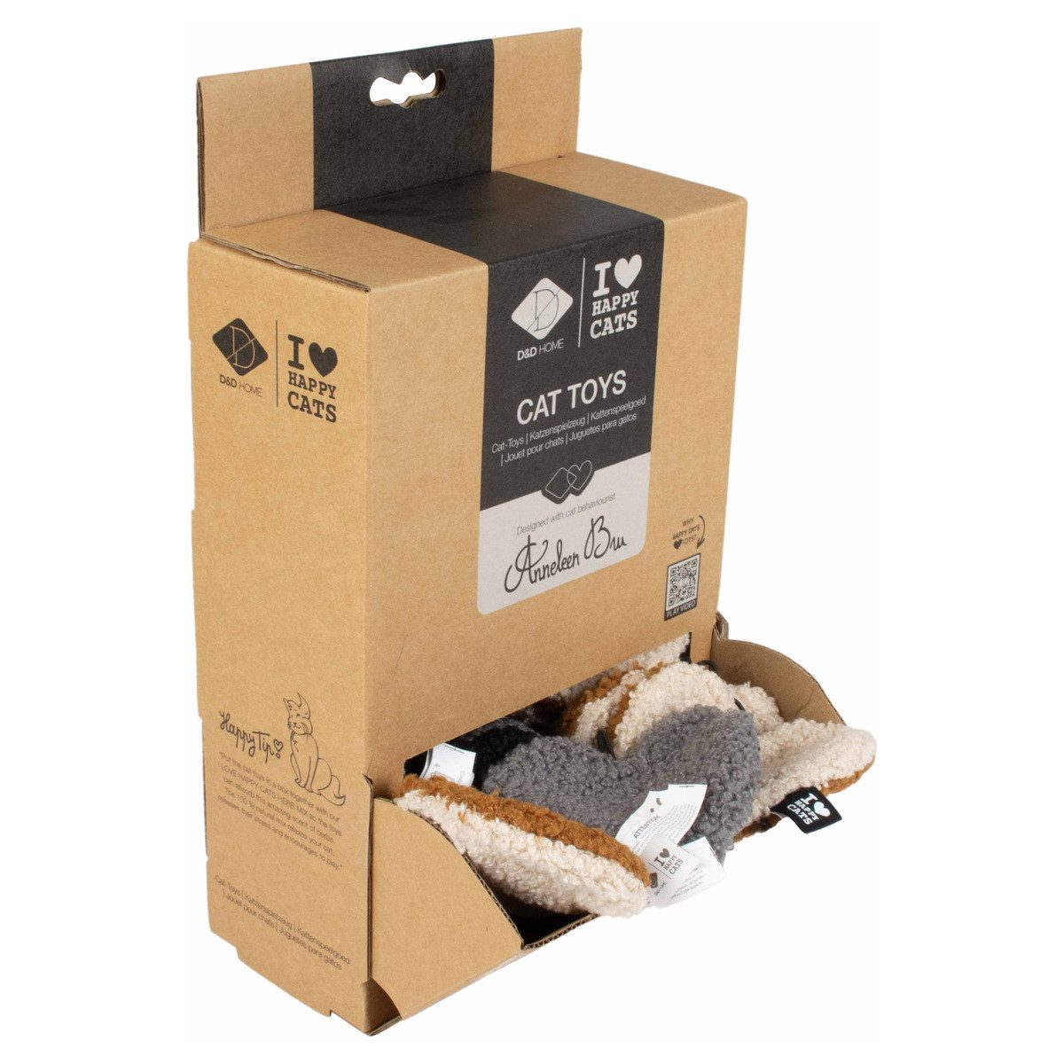 D&D Tierkuscheltier Katzenspielzeug I Love Happy Cats Teddyherz "Stella günstig online kaufen