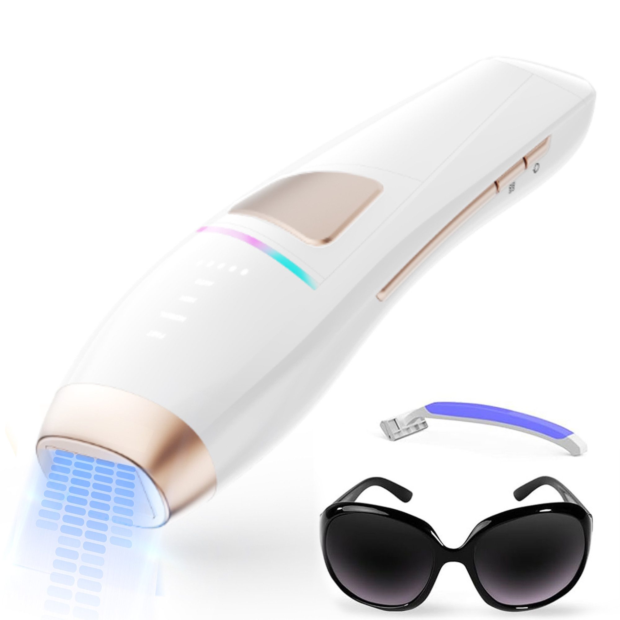 Fyrove Haarentfernungsgerät IPL-Haarentferner, Laser Haarentfernung Zuhause, 999.999 Lichtimpulse, Laser Haarentfernung Zuhause Dauerhafte Schmerzlos Haarentfernung, für Lippenhaare, Gesicht, Achsel, Bikinizone und Körper-Aufgerüstet