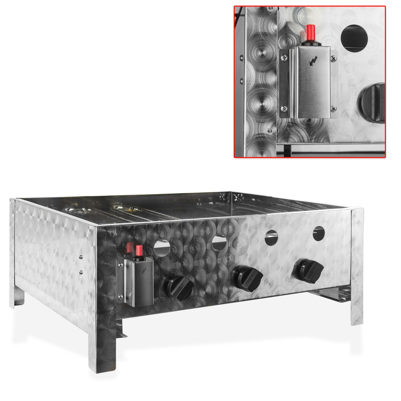 DEMA Gasgrill Gasbräter 3 Flammen