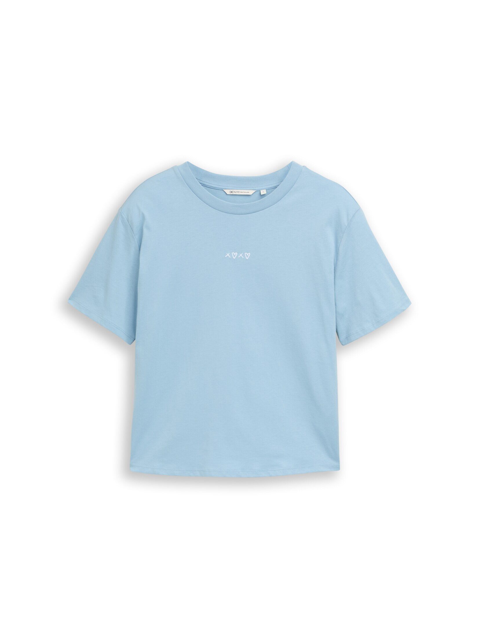 TOM TAILOR Denim T-Shirt T-Shirt Boxy Fit T-Shirt mit Stickerei günstig online kaufen