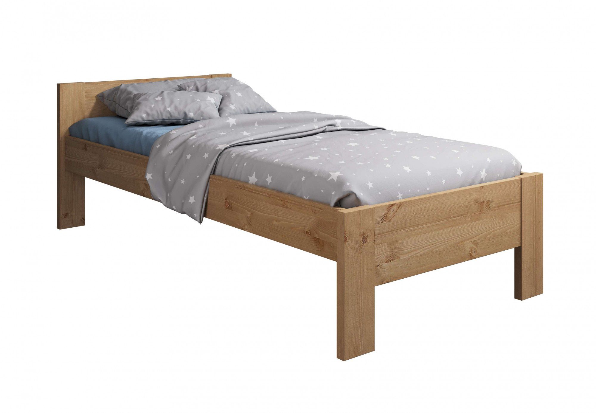 Home affaire Bett Hero, Jugendbett, Massivholz zeitlos zertifiziertes (Kiefer), elegant